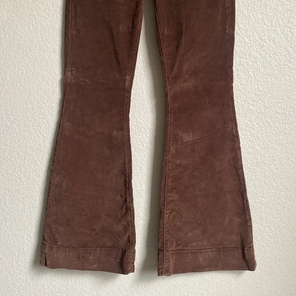 Veronica Beard Sheridan Bell Bottom Flare Corduroy Pants in Brown Size 25 - Picture 7 of 15